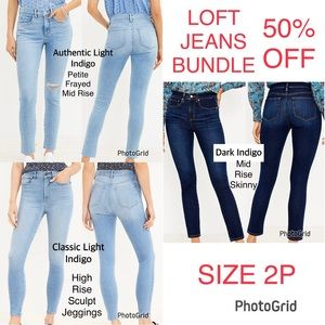 NWT LOFT Petite Jeans Bundle - Size 2 Petite / 2P